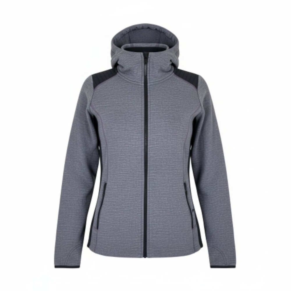 Athleta Stronger Hoodie Size S Heather Gray Zip Pockets Thumbholes Fleece Lined